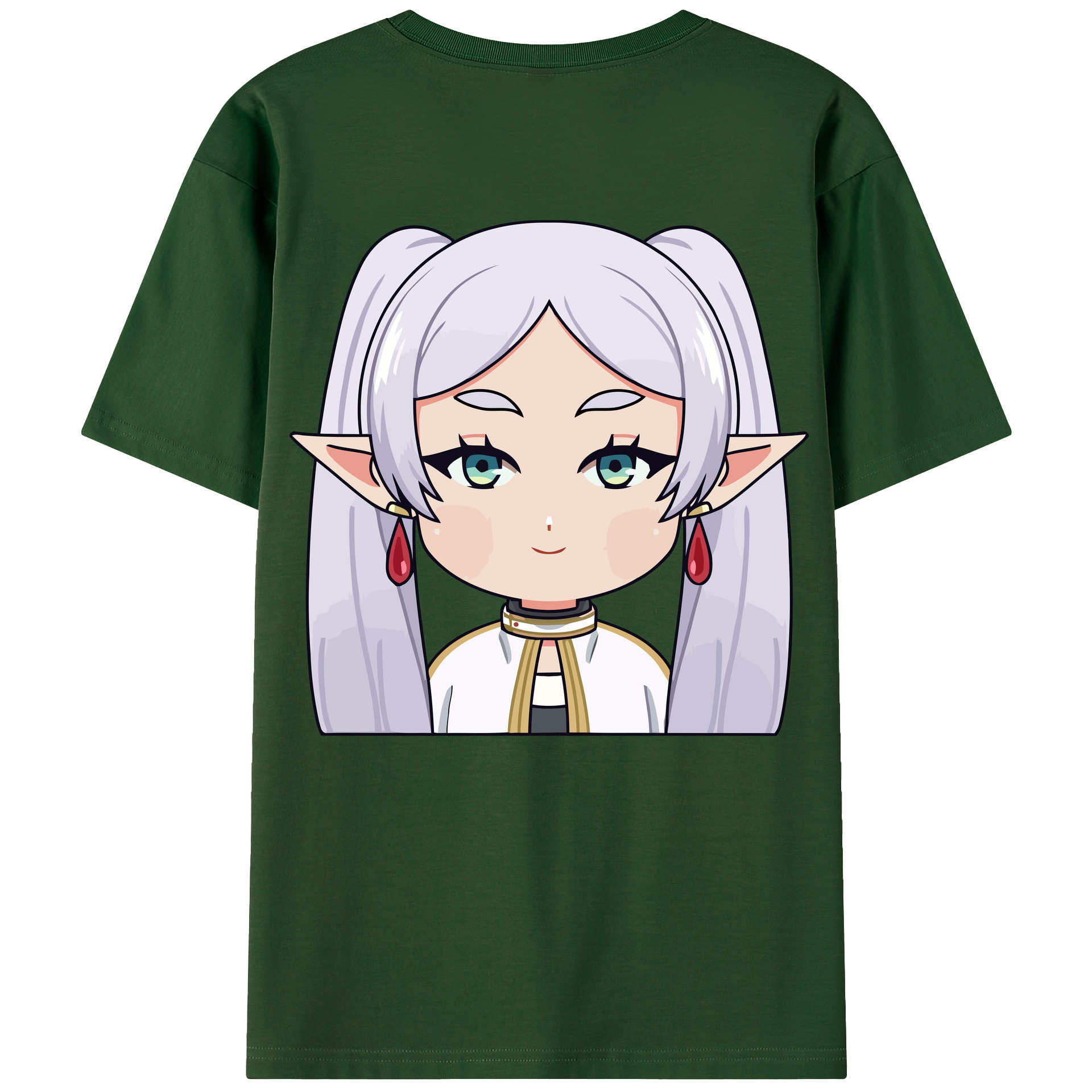（画像用） 葬送のフリーレン Frieren 綿100％半袖Tシャツ（背面プリント）
